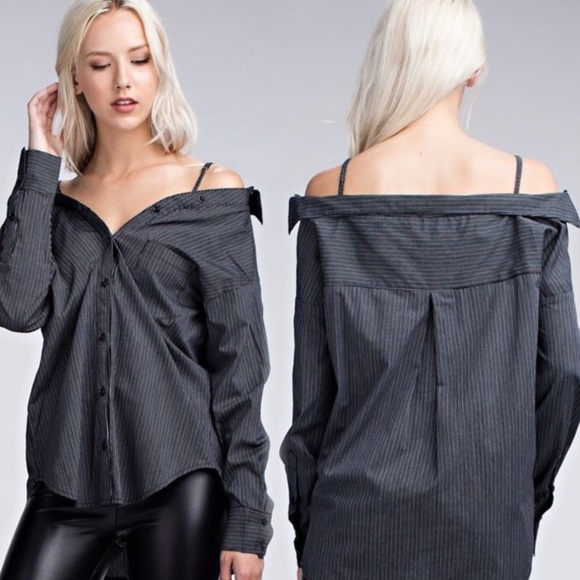 Striped relaxed long sleeve top - Picture 2 of 8